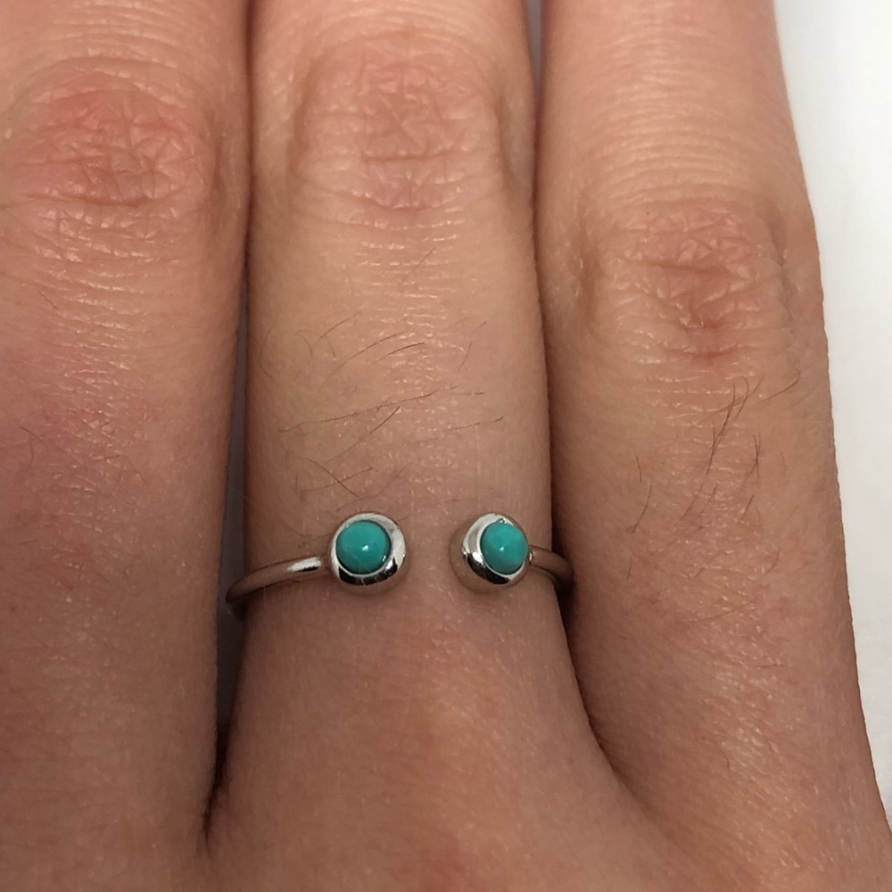 adjustable 925 Sterling silver turquoise ring